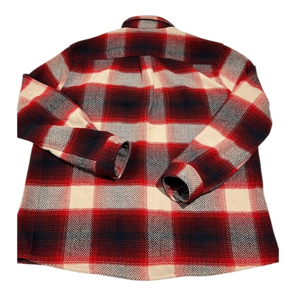 Richie Le Men's 2XL Plaid Flannel Shirt Red Black White Button-Up Casual - Picture 13 of 13